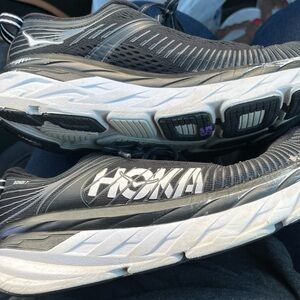 Hoka Men's Black and White Athletic Shoes